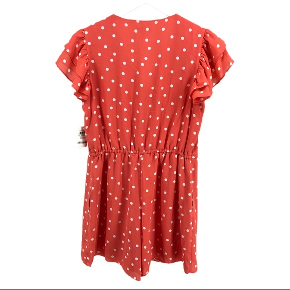 Maison Jules Pink & White Polkadot Romper, NWT - Picture 3 of 8